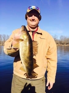John Cravens with a big Wisconsin walleye
